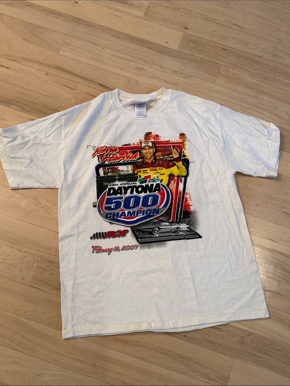 Racing Chase Authentics t-shirt Kevin Harvick-Daytona 500 champion-2007-L
